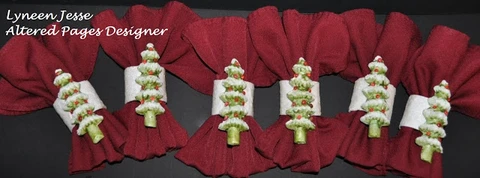 finished napkin rings craft project tutorial